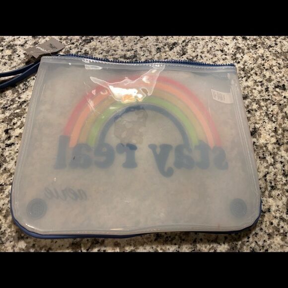 NWT AERIE STAY REAL SWIM POUCHWET/ DRY MAKEUP BAG - Picture 2 of 5